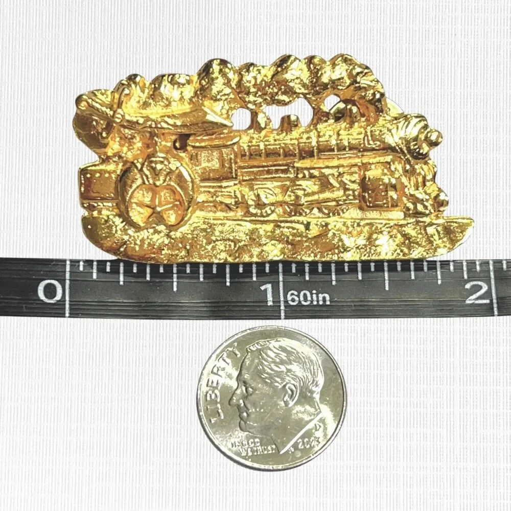 VTG Masonic Pin Shriners International Train Gold Tone Symbol USA Made 1.8